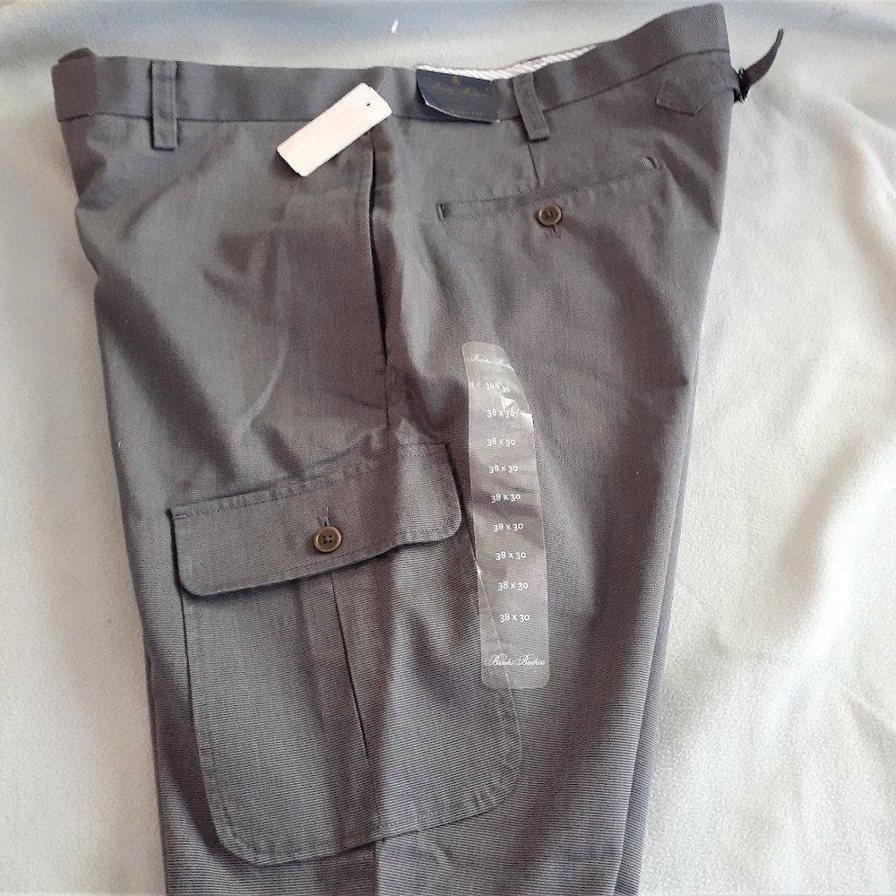 Brooks Brothers Men's Pants Gray Milano Fit